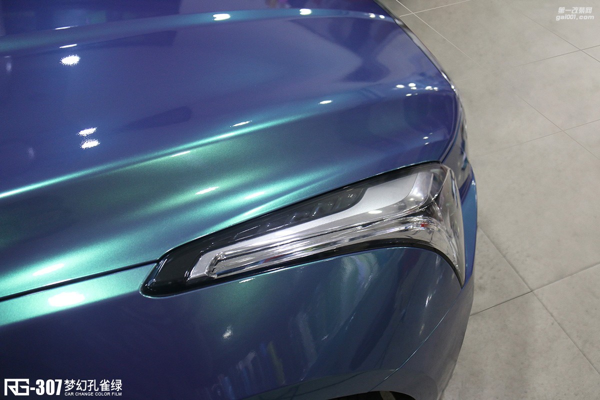 凱迪拉克ATSL全車改色貼膜案例分享  夢幻孔雀綠  RG改色膜出品
