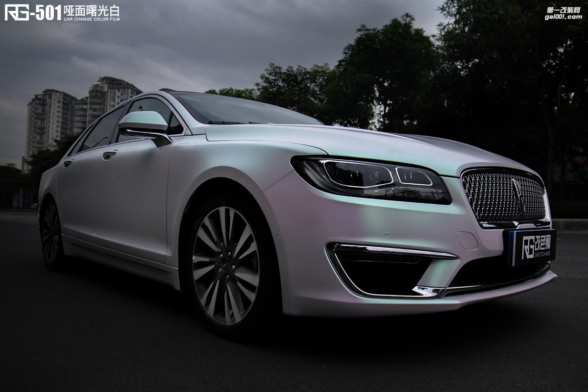 林肯MKZ全車改色貼膜案例分享  曙光白  RG改色膜出品