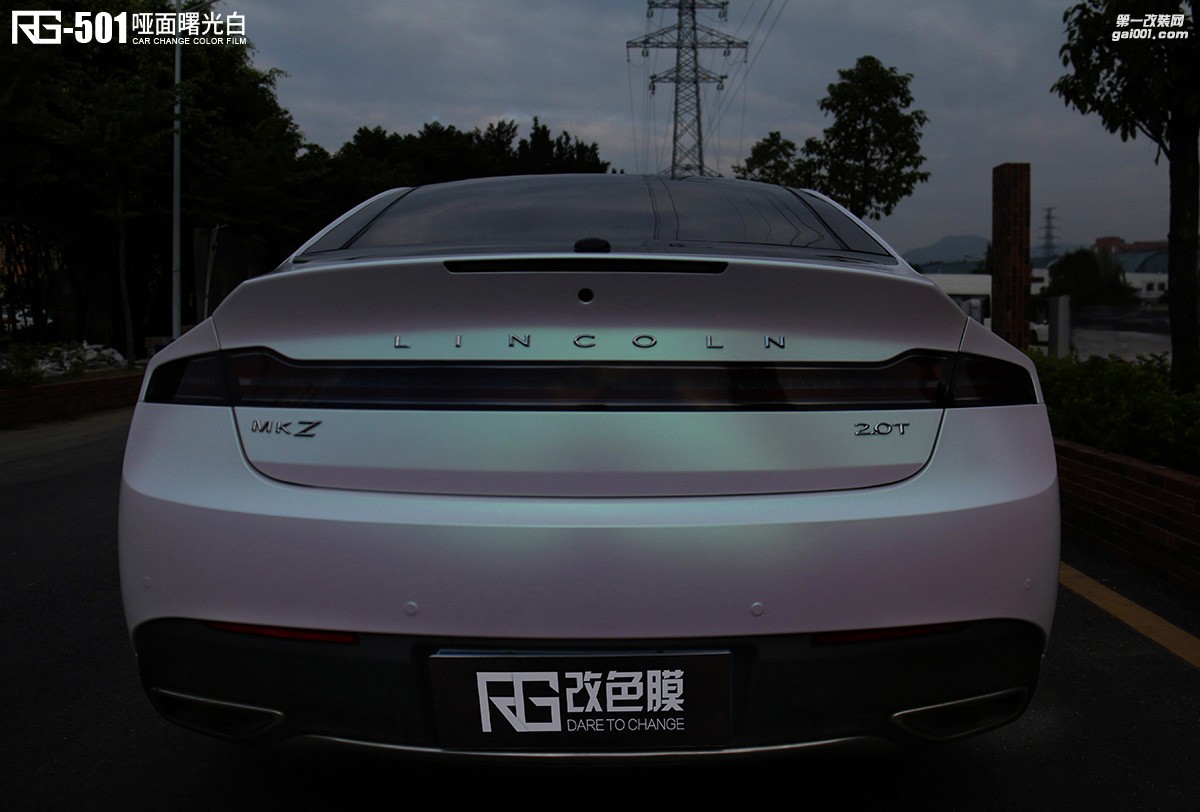 林肯MKZ全車改色貼膜案例分享  曙光白  RG改色膜出品
