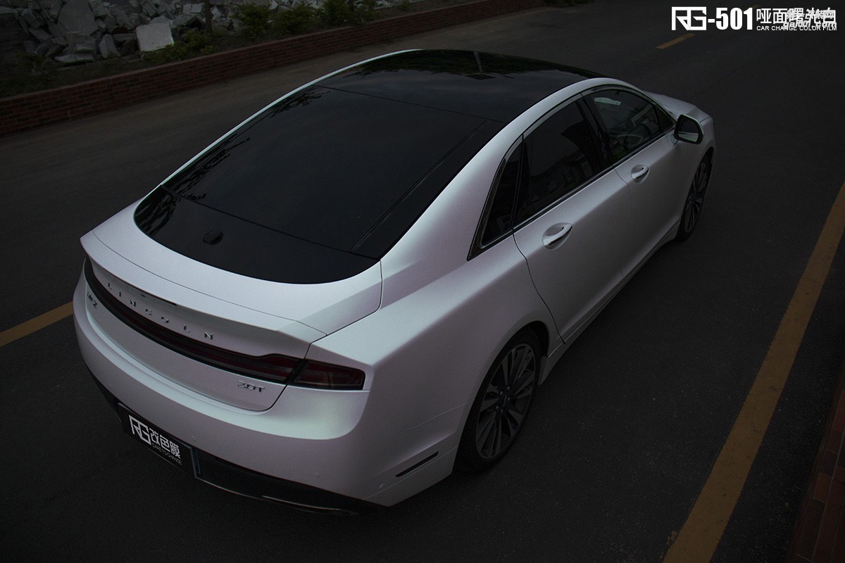 林肯MKZ全車改色貼膜案例分享  曙光白  RG改色膜出品
