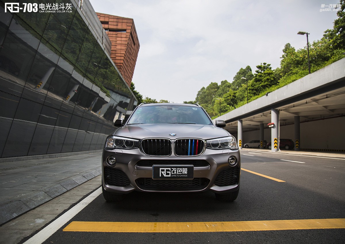 寶馬X3全車改色貼膜案例分享  電光戰(zhàn)斗灰  RG改色膜出品