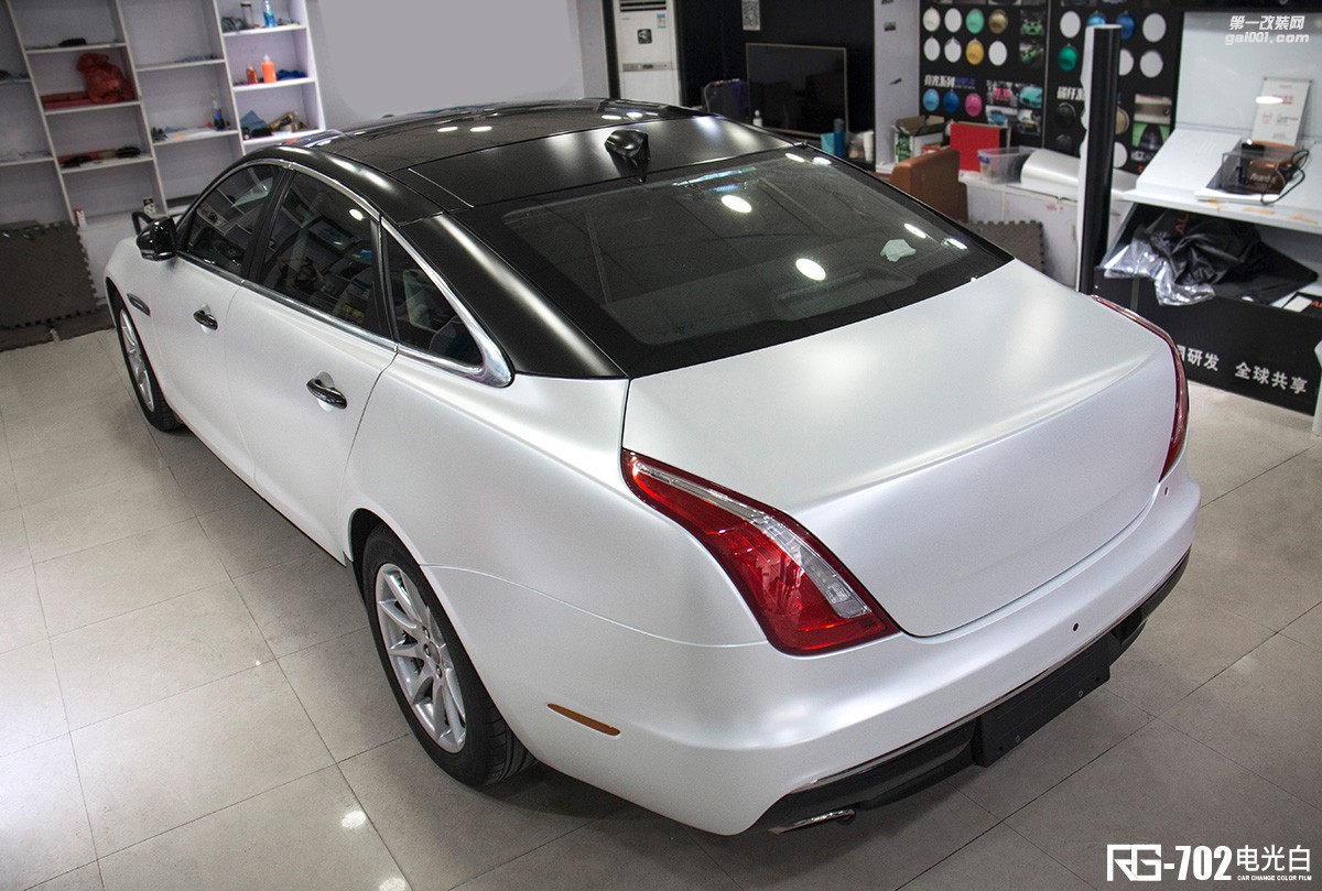 捷豹XJL全車改色貼膜案例分享  電光白  RG改色膜出品