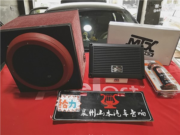 泉州山水汽車音響 天籟重量級低音炮升級 火山口造型 紅紅火火2018