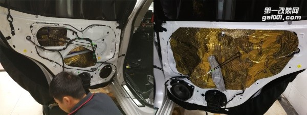 雷克薩斯ES250全車隔音 俄羅斯純進(jìn)口隔音材料打造 泉州山水汽車音響改裝