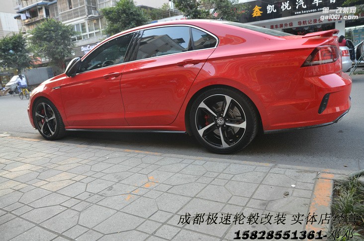 成都極速輪轂 大眾凌渡改裝18寸雅泛迪刀鋒輪轂案例