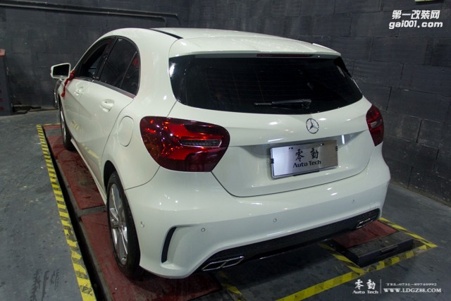 奔馳A200升級AMG A45后包圍、配套雙出排氣-長沙專業(yè)奔馳改裝