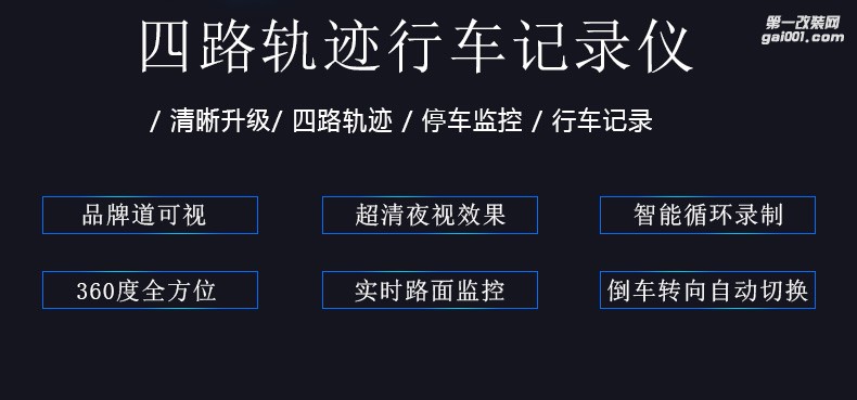 各款車型1080p超清倒車軌跡夜視高清停車監(jiān)控360度生車記錄儀