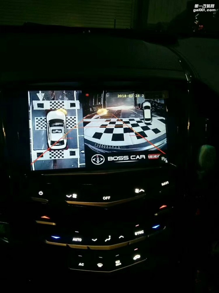 【西安亿之星】凯迪拉克ATSL改装360度无缝全景倒车泊车辅助系统
