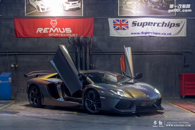 蘭博基尼LP700改裝綿繡灰變色膜-湖南專業(yè)豪車改裝