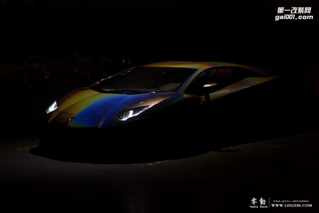蘭博基尼LP700改裝綿繡灰變色膜-湖南專業(yè)豪車改裝