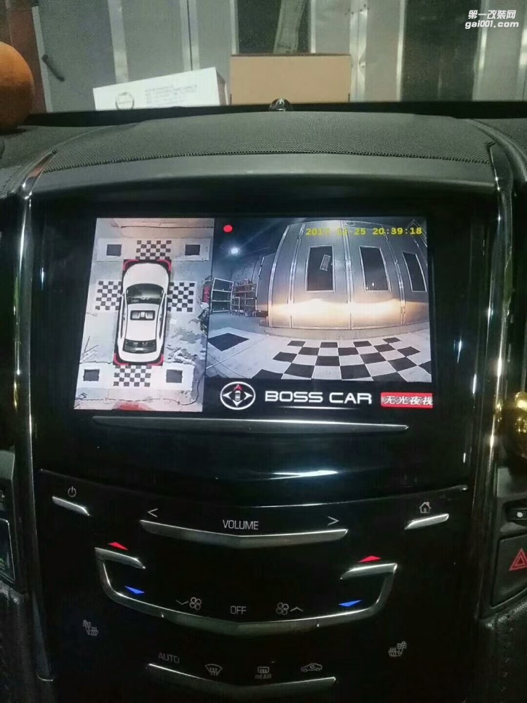【西安億之星】凱迪拉克ATSL原車屏改裝360度無縫全景倒車泊車輔助系統