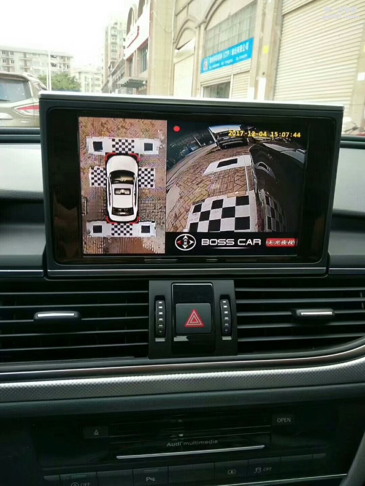 【西安億之星】16款奧迪A6L原車屏改裝360度無縫全景倒車泊車輔助系統(tǒng)