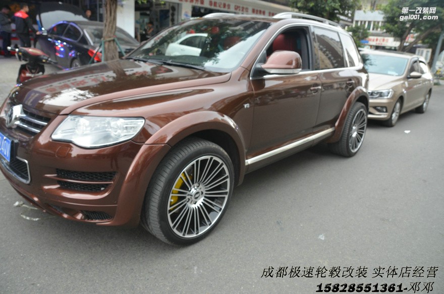 成都極速 大眾途銳定制21寸ABT款 鍛造輪轂裝車案例