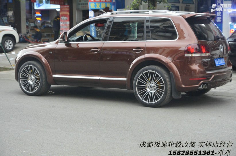成都極速 大眾途銳定制21寸ABT款 鍛造輪轂裝車案例