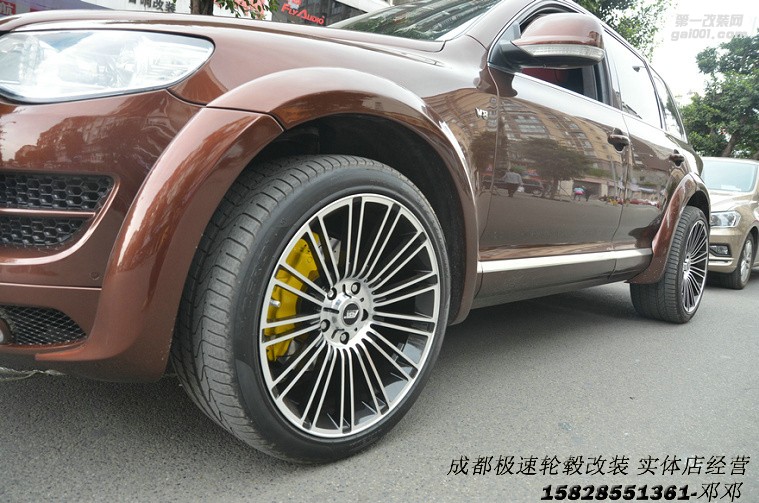成都極速 大眾途銳定制21寸ABT款 鍛造輪轂裝車案例