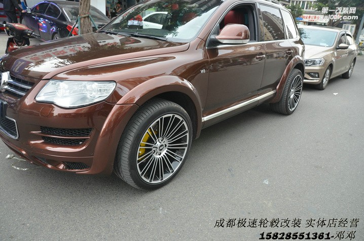 成都極速 大眾途銳定制21寸ABT款 鍛造輪轂裝車案例