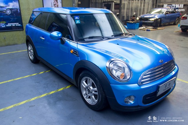MINI ONE全車水晶藍(lán)改色-長沙專業(yè)貼膜