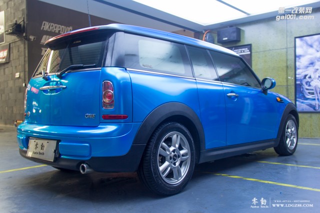 MINI ONE全車水晶藍(lán)改色-長沙專業(yè)貼膜