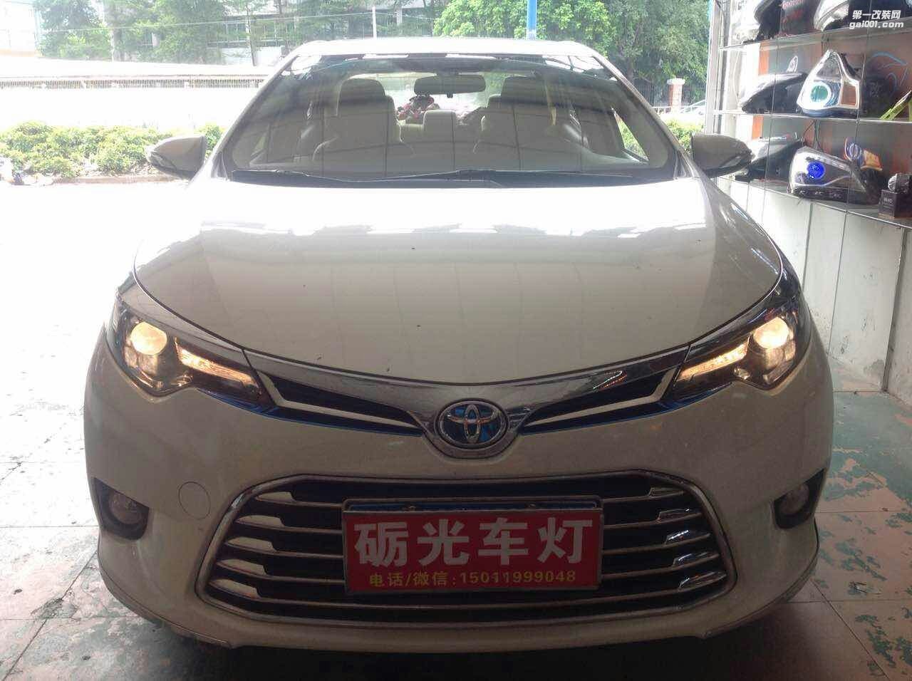 廣州汽車改燈 豐田雷凌大燈升級(jí)海拉5雙光透鏡歐司朗套裝