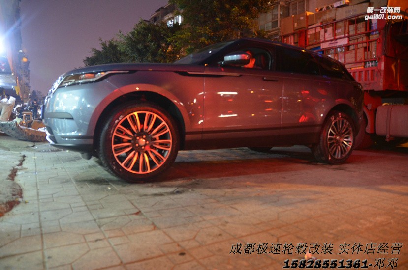 成都極速鄧鄧 路虎星脈改裝21寸定制鍛造輪轂裝車案例