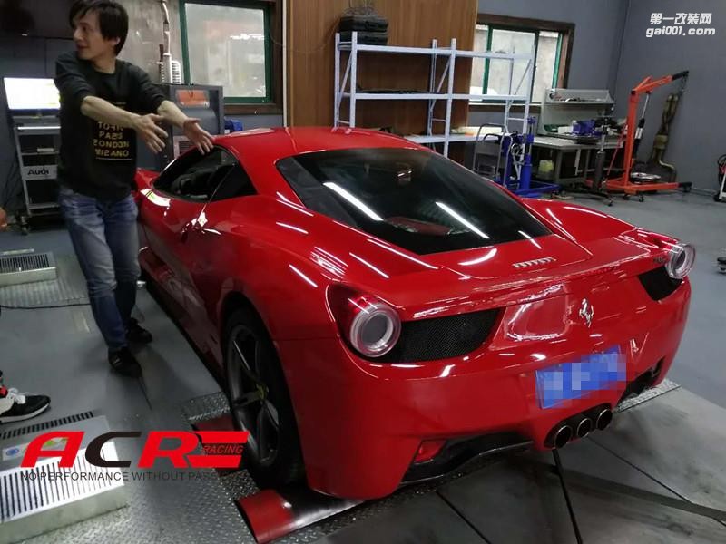 【殘暴】法拉利458 Spider 刷ecu動(dòng)力升級(jí) 這股紅相當(dāng)?shù)睦L(fēng)！