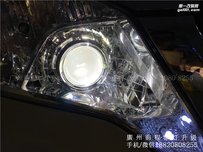 【广州前程车灯】普拉多升级案例：原装进口海拉5+欧司朗D1安定+飞利浦XV氙气灯