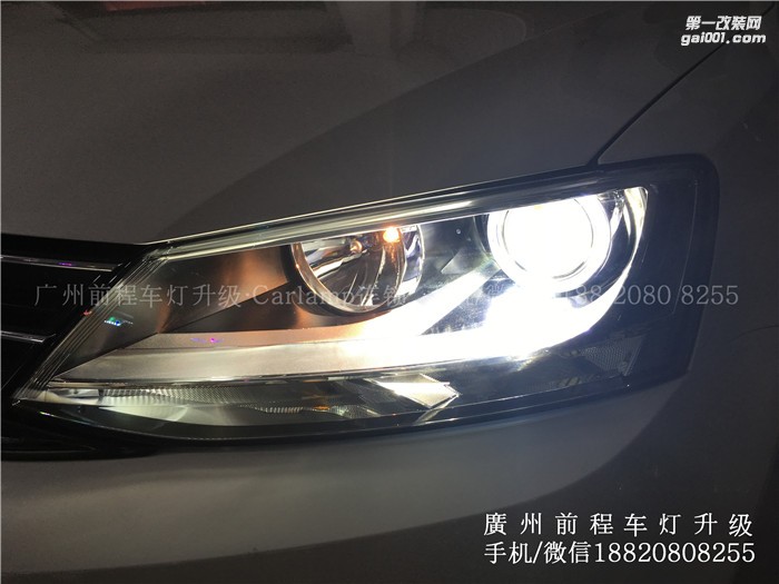 【廣州前程車燈】  大眾速騰升級案例  大眾速騰升級Carlamp鍍膜海拉5 飛利浦氙氣燈套裝