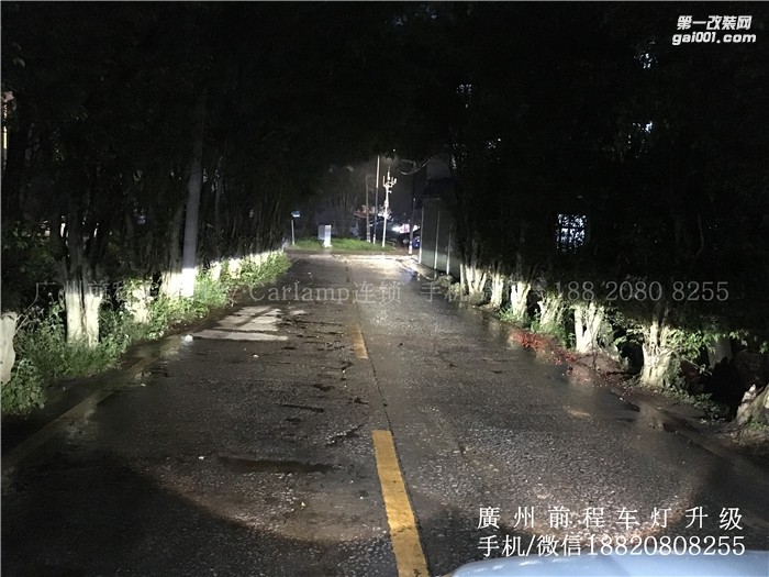【廣州前程車燈】本田思域升級案例  升級Carlamp 鍍膜海拉5 歐司朗4300K氙氣燈套裝雨霧天效果也是桿桿燈