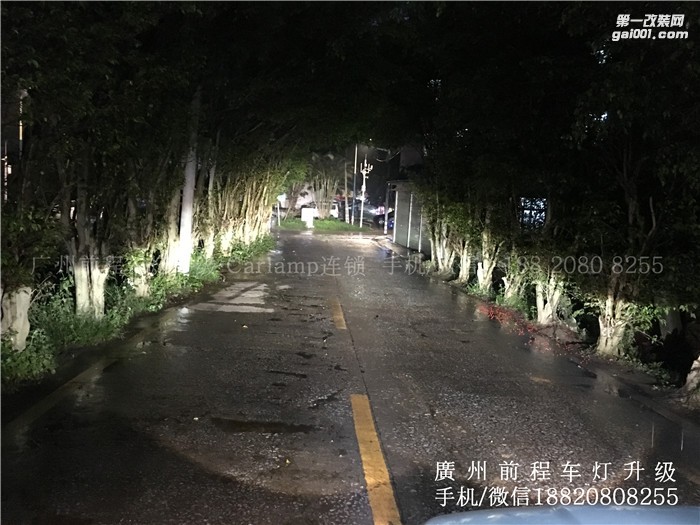 【廣州前程車燈】本田思域升級案例  升級Carlamp 鍍膜海拉5 歐司朗4300K氙氣燈套裝雨霧天效果也是桿桿燈