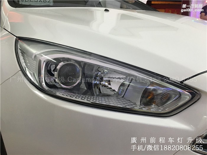 【廣州前程車燈】福特?？怂股?jí)案例 升級(jí)Carlamp 鍍膜5+5 雙光透鏡 歐司朗氙氣燈套裝