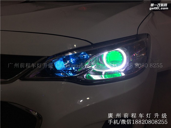 【廣州前程車(chē)燈】 雪佛蘭科沃茲升級(jí)案例 升級(jí)歐標(biāo)Q5雙光透鏡 漢雷氙氣燈套裝