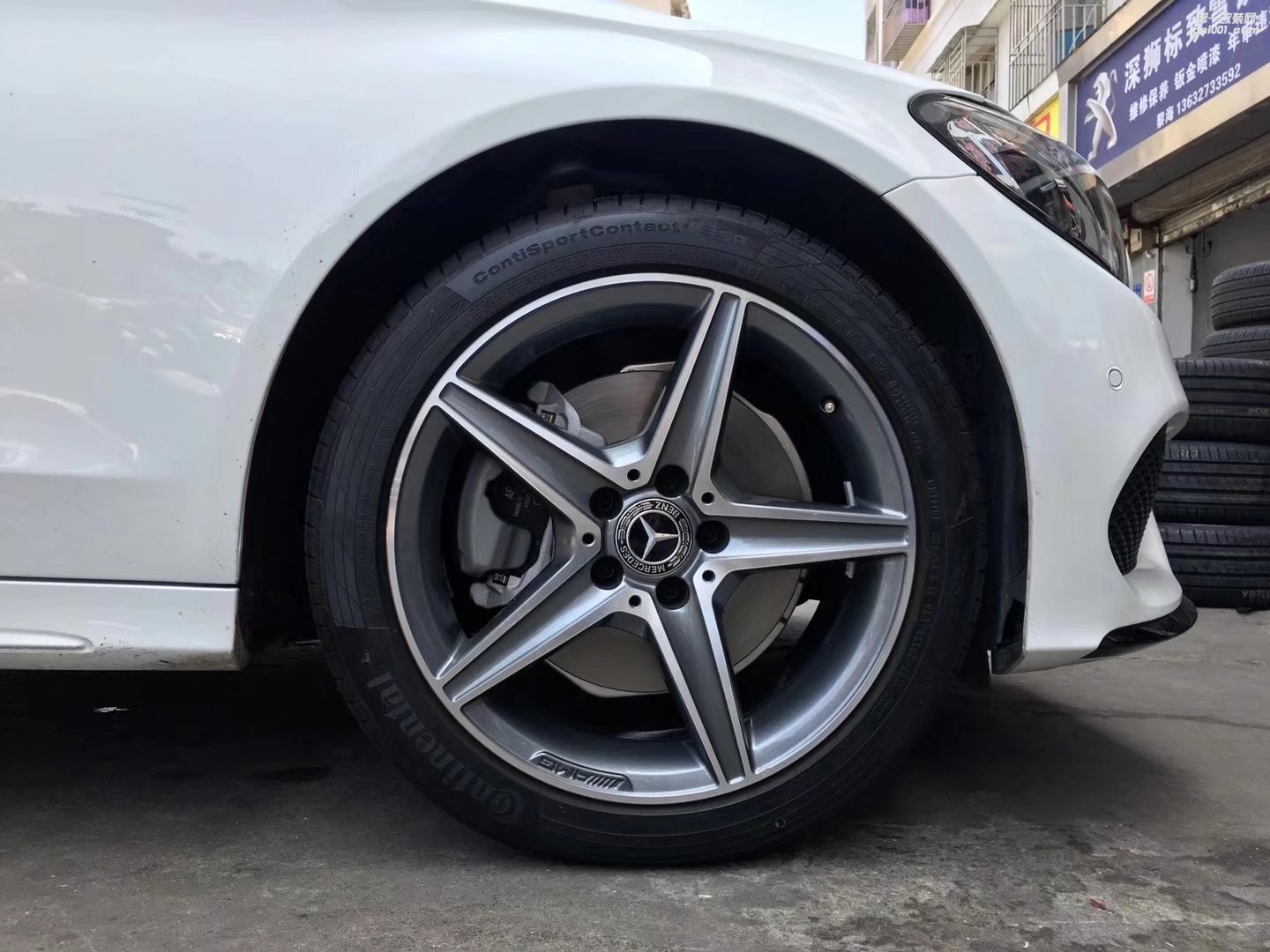 提 新 車，換 輪 轂 ！完工！  奔馳，換 原裝 AMG 18寸 ！ ????