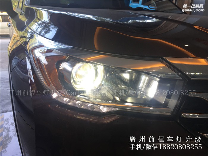 【廣州前程車燈】傳祺GS4升級案例  升級Carlamp鍍膜5+5雙光透鏡  歐司朗氙氣燈套裝