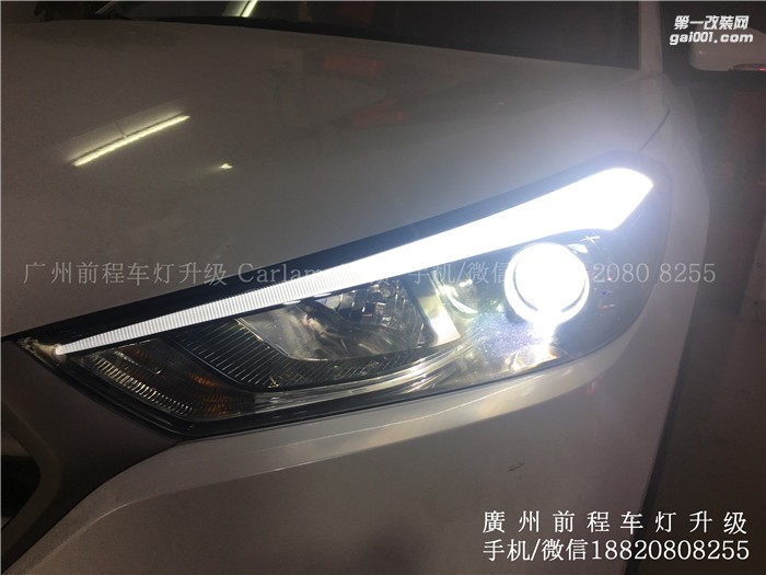 【廣州前程車燈】現(xiàn)代途勝升級案例  升級進口海拉6雙光透鏡  歐司朗氙氣燈套裝
