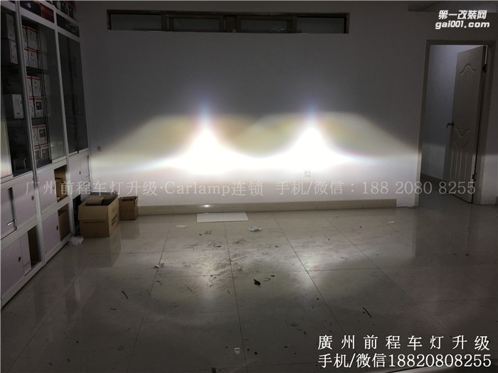 【廣州前程車燈】雪佛蘭科魯茲升級(jí)案例   升級(jí)Carlamp鍍膜5+5雙光透鏡   漢雷氙氣燈套裝