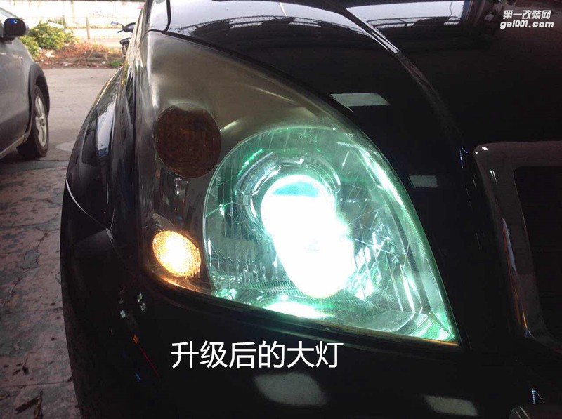 廣州專汽車改燈 豐田霸道大燈升級海拉5雙光透鏡歐司朗套裝+惡魔眼