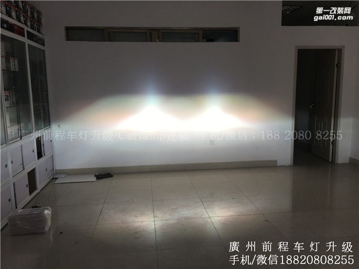 【广州前程车灯】别克GL8升级案例  升级Carlamp 镀膜海拉5双光透镜   汉雷氙灯套装