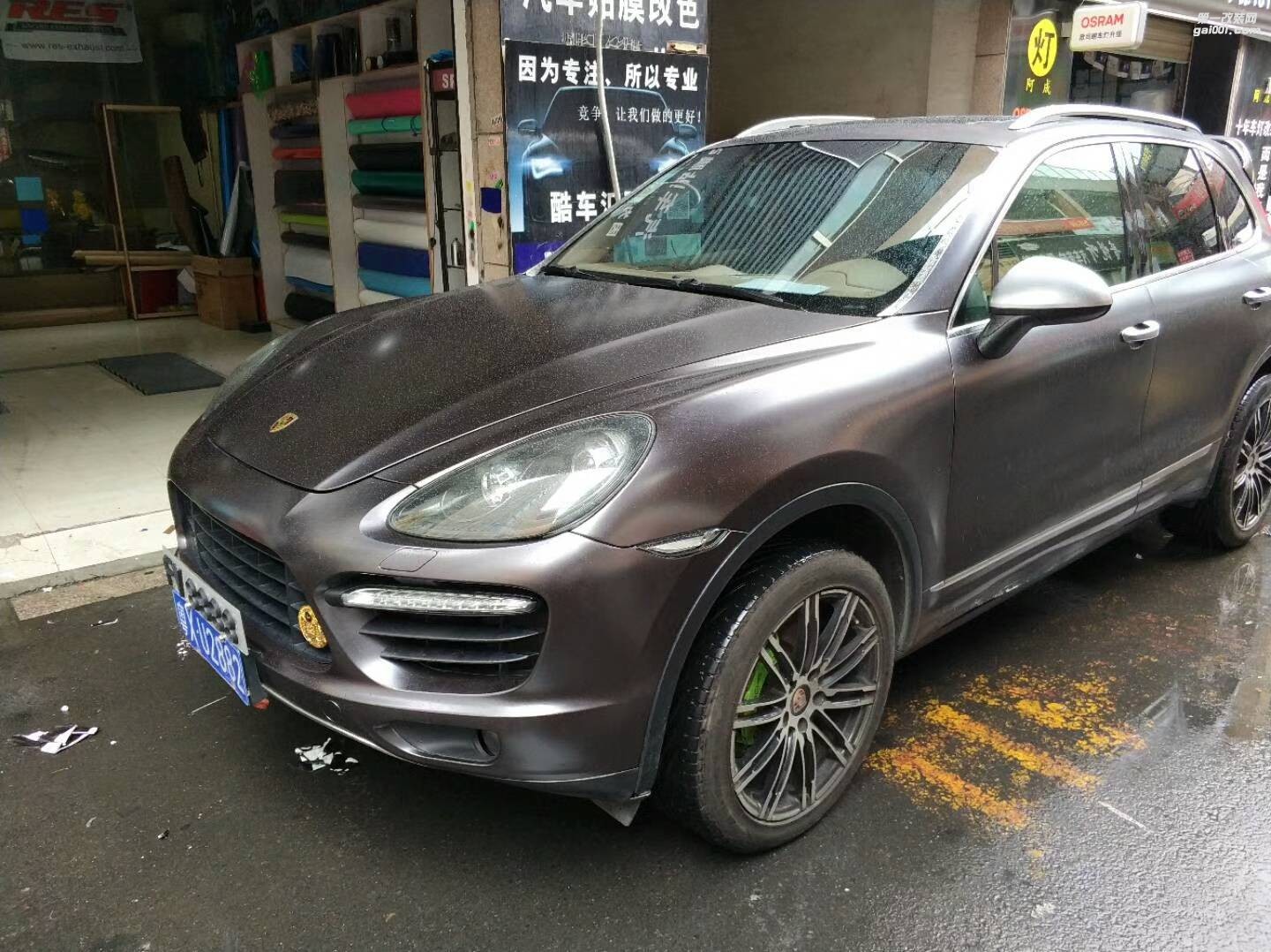 昆山保時捷卡宴全車電光灰