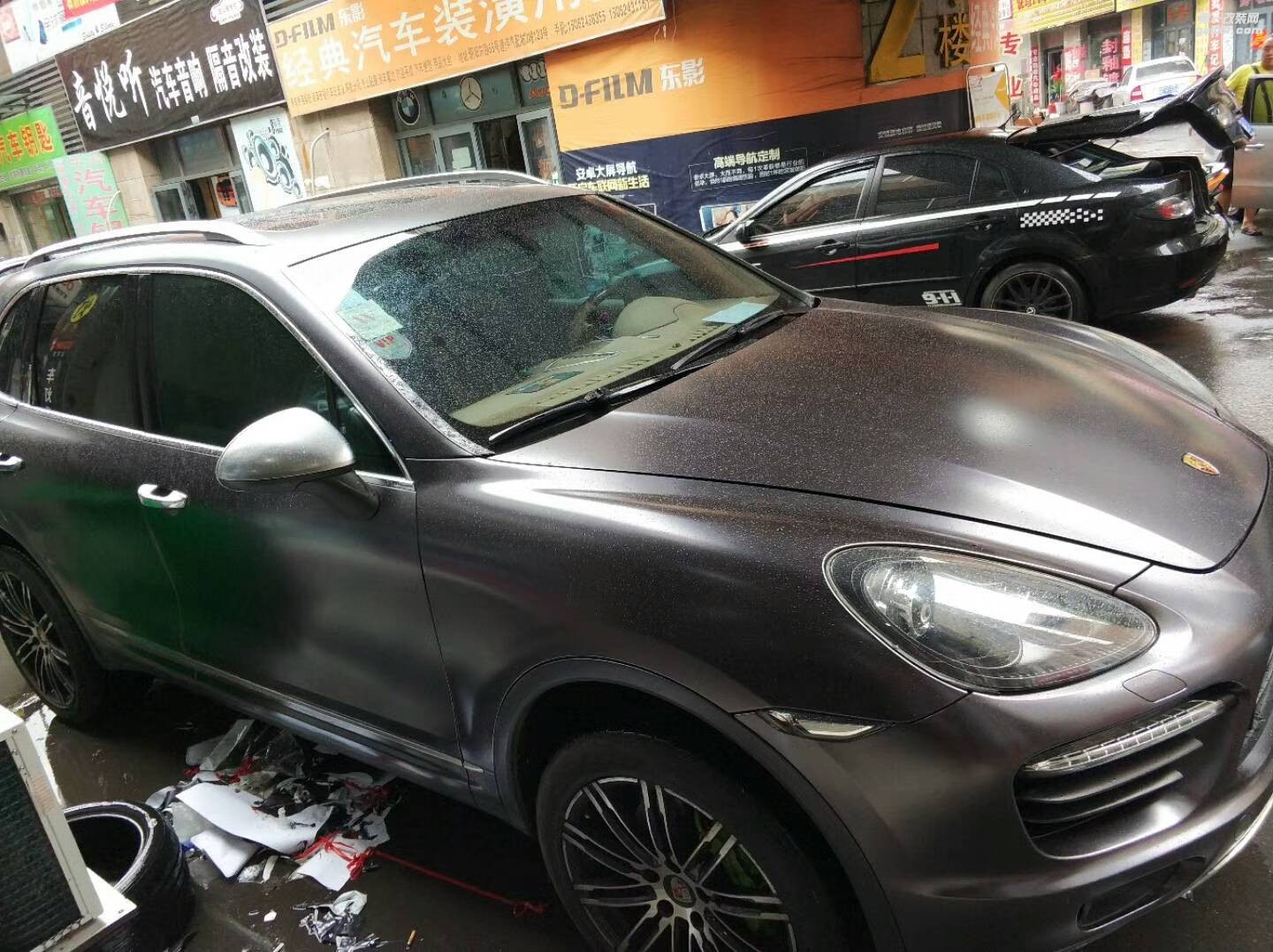 昆山保時捷卡宴全車電光灰