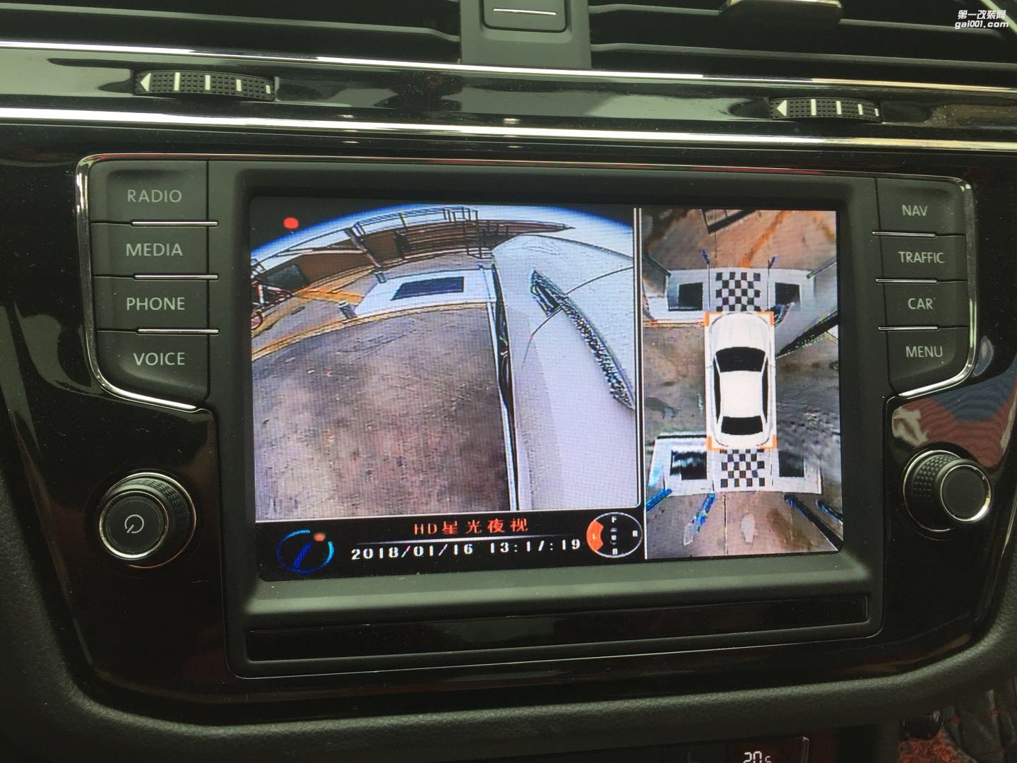大众途观L原车屏幕360度无死角全景行车记录仪泊车系统