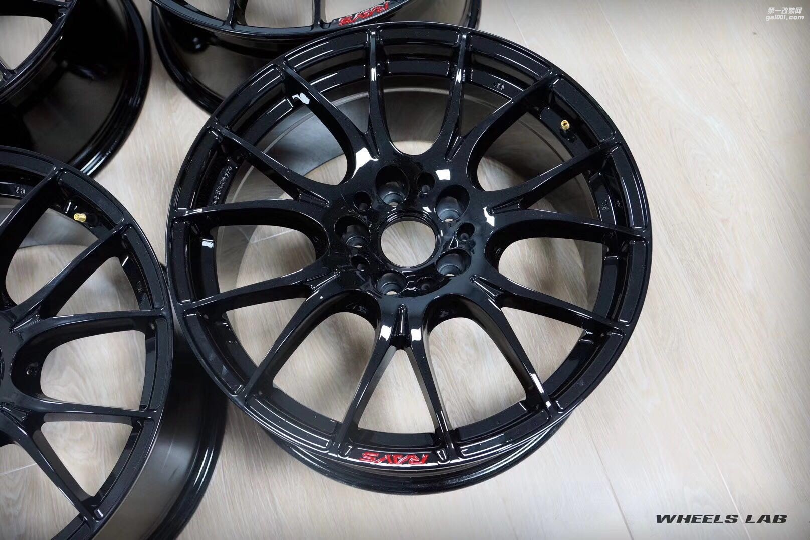 RAYS 2X7 鋼琴黑油漆翻新完成