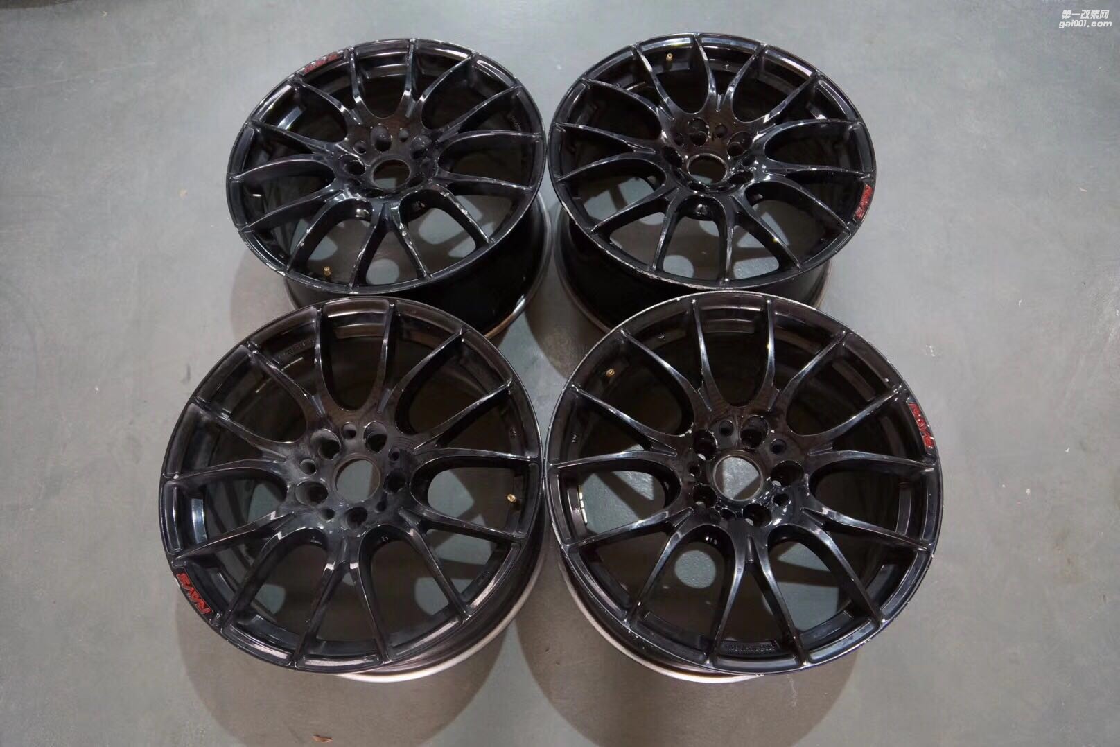 RAYS 2X7 鋼琴黑油漆翻新完成