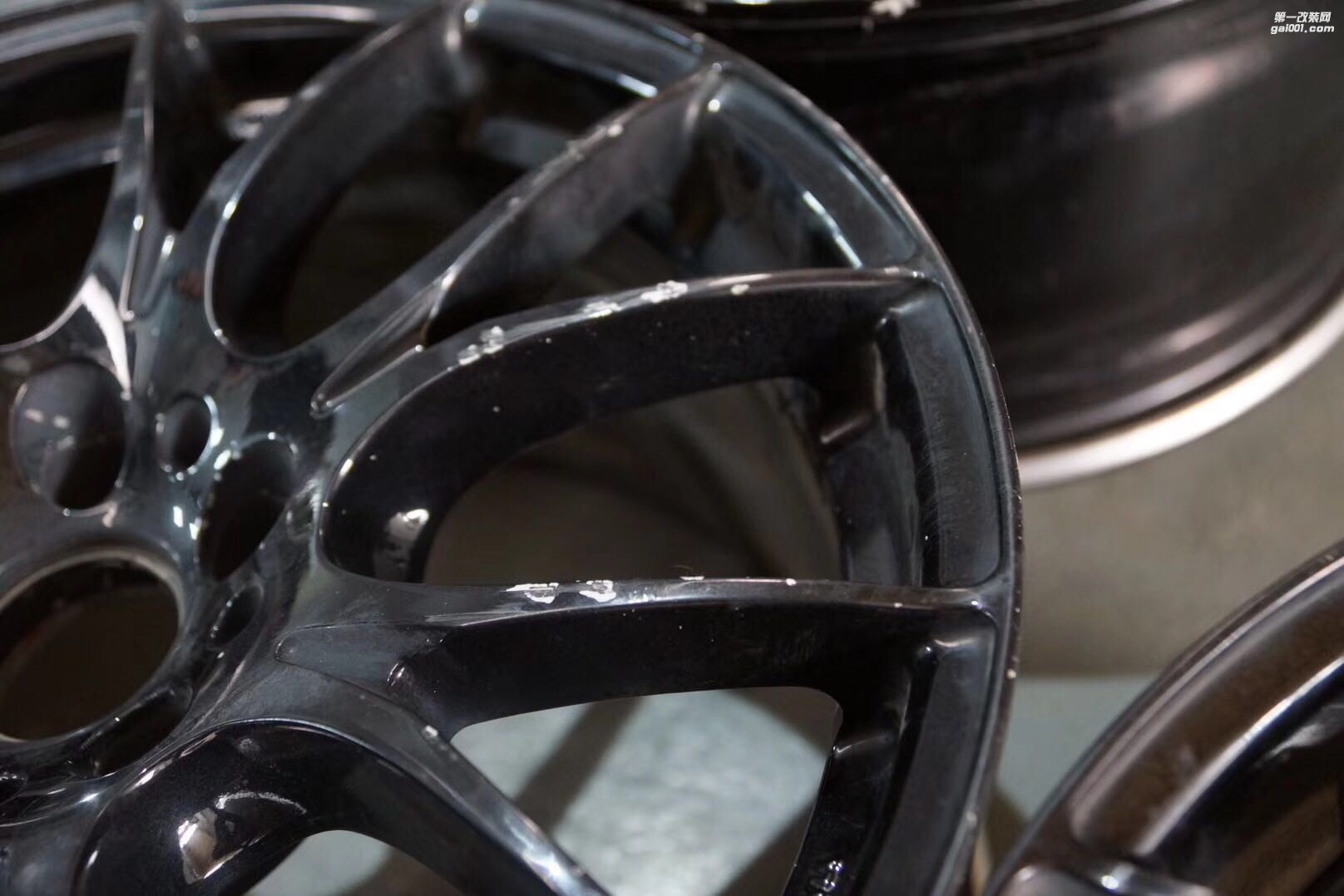 RAYS 2X7 鋼琴黑油漆翻新完成