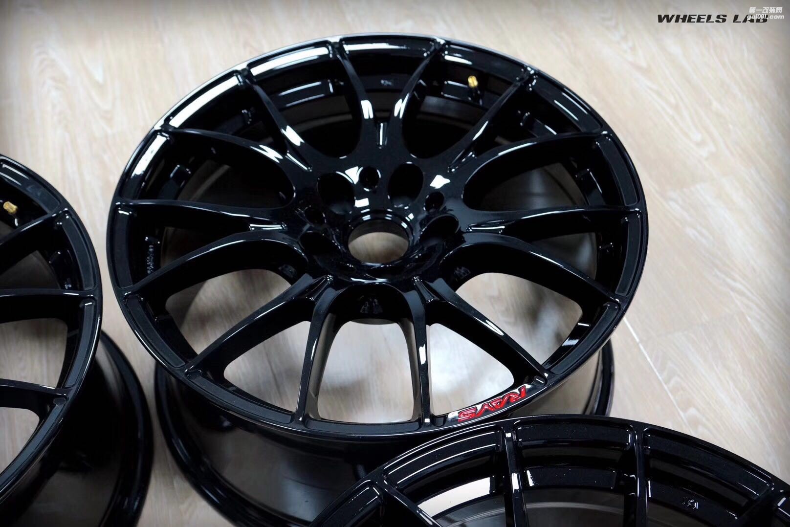 RAYS 2X7 鋼琴黑油漆翻新完成