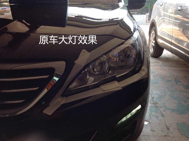汽車大燈改裝 標(biāo)志408大燈升級(jí)海拉5透鏡飛利浦套裝
