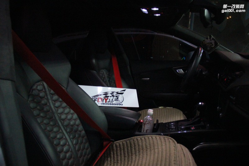 大宇車迷站 奧迪RS7改裝BERGER紅色安全帶
