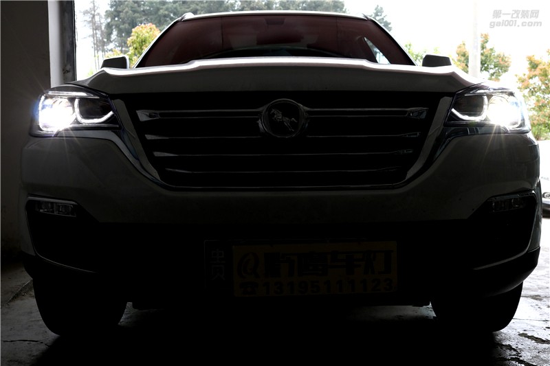 【漢騰X7】貴陽漢騰X7車燈改裝米石LED智能雙光透鏡/貴陽黔鷹車燈改裝