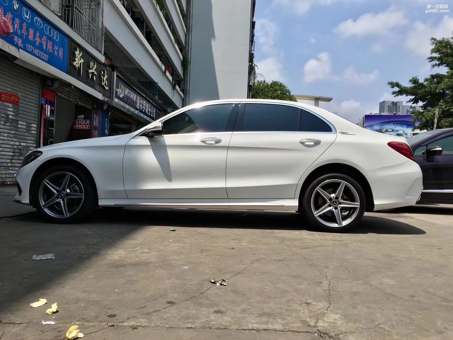 奔馳，換 原裝 AMG 18寸，完工！