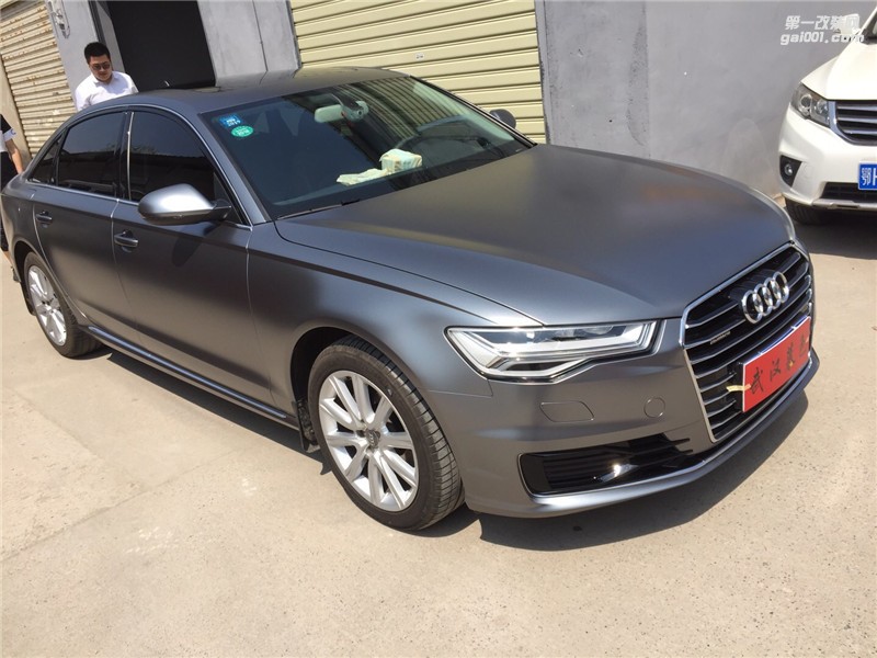 奧迪A6L車衣裳電光鈦灰改色車身貼膜