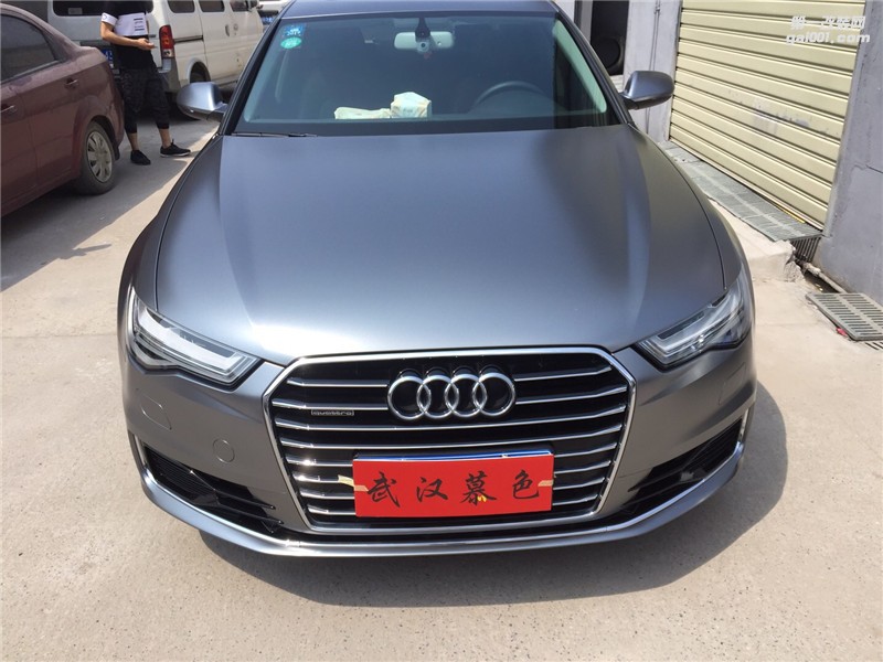 奧迪A6L車衣裳電光鈦灰改色車身貼膜